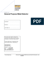 General Purpose Metal Detector: Installation Instructions