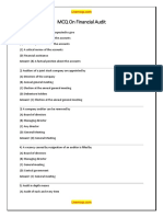 MCQ On Financial Audit