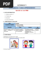 1° Grado - Actividad Del Dia 03 de Diciembre