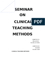 Clinical Teaching Methods