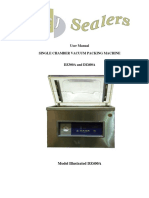 User Manual Single Chamber Vacuum Packing Machine: Model Illustrated DZ400A