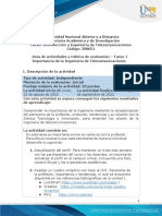 Guia de Actividades y Rúbrica de Evaluación - Tarea 1 - Importancia de La Ingeniería de Telecomunicaciones