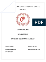 National Law Institute University Bhopal: Economics-Ii Semester-Iii Foreign Exchange Market