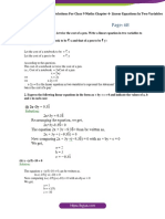 Exercise 4.1: NCERT Solutions For Class 9 Maths Chapter 4-Linear Equations in Two Variables