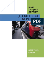 Project Report On IC 555 Timer Circuit