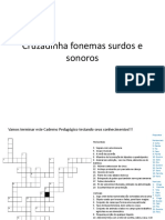 Cruzadinha Fonemas Surdos e Sonoros