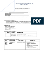 Inicial Modelo de Unidad de Aprendizaje, Sesión de Aprendizaje y Lista de Cotejo