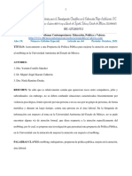 Acercamiento A Una Propuesta de Política Pública