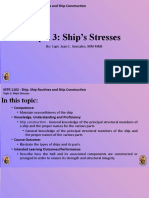 Topic 3: Ship's Stresses: MTR 1102 - Ship, Ship Routines and Ship Construction