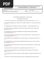 Problemas - Equações Do 2º Grau