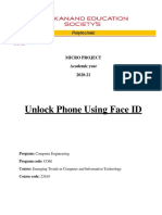 Unlock Phone Using Face ID: Micro Project Academic Year 2020-21