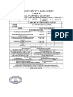 Product Safety Data Sheet (CODE 5) All Purpose Cleaner 1 3 I - Product Idntification