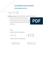 1.4. Forma Escalonada de Una Matriz