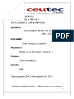 Elaborar Manual de Análisis, Descripciones y Perfiles de Puestos en Una Empresa