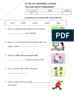 Lee Chi Tat Memorial School Self-Revision Worksheet: E 4B SR WS (4BU.3) 2 Class Name Marks Date: P.5