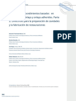 Parte 2 Conceptos y Procedimientos Basados en Inlay y Onlays Adheridos