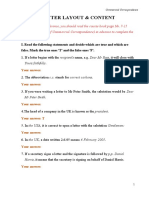 Letter Layout & Content: (Oxford Handbook of Commercial Correspondence) in Advance To Complete The Tasks Well