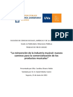 La Reinvención de La Industria Musical: Nuevos Caminos para La Comercialización de Los Productos Musicales