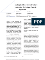 Task Scheduling in Cloud Infrastructure Using Optimization Technique Genetic Algorithm