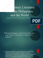 21st Century Literature From The Philippines and The World: Introduction To Philippine Literature