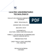 Tarea 2.1 Situacion de Vulnerabilidad Frente Al Huracan Mitch