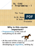 TA C162 - Computer Programming I