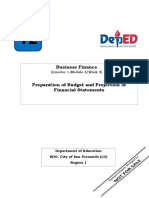 Q1-Module 4-Week 4-Preparation of Budget and Projection of Financial Statements