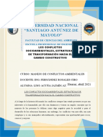 Los Conflictos Socioambientales, Estrategias de Transformación Hacia El Cambio Constructivo