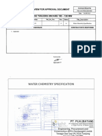 Water Chemistry Specification