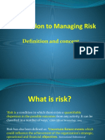 Introduction To Managing Risk