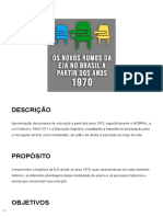 Os Novos Rumos Da EJA No Brasil A Partir Dos Anos 1970