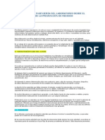 Arquitectura e Ingeniería Del Laboratorio Desde El Punto de Vista de La Prevención de Riesgos Profesionales