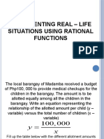 Representing Real - Life Situations Using Rational Functions