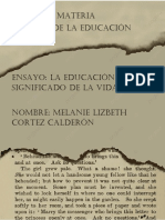 La Educación y El Significado de La Vida