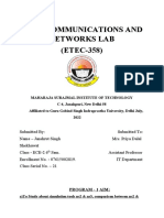 Data Communications and Networks Lab (ETEC-358)