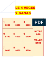 Sale 4 Veces Y Ganas: Mitad $50 Valor $100