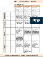 Septiembre - 5to Grado Dosificación (2022-2023)