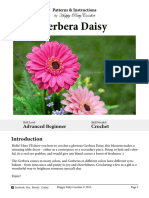 Flower Gerbera Daisy HappyPattyCrochet