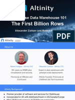 ClickHouse Data Warehouse 101 - The First Billion Rows