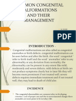 Common Congenital Malformation (Birth Defects)