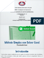 Método Simplex Con Solver Excel