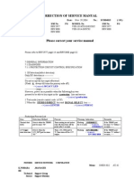 Correction of Service Manual: Date: Nov. 29,2004 No.: SCH04015 (1/8) Model No. S/M No. PG Model No. S/M No. PG