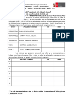 Acta de Conformación de Comité de Aula Primaria