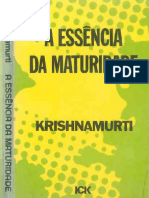 A Essência Da Maturidade - Jiddu Krishnamurti