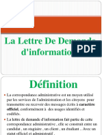 La Lettre de Demande Dinformation