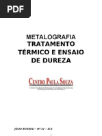 Metalografia - Tratamento Térmico e Ensaio de Dureza