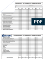 Check-List - Pós Manutenção.