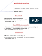 Especialidades de Compañero