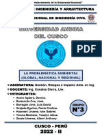 La Problemática Ambiental (Global, Nacional y Regional)