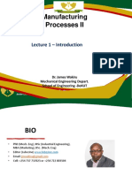 Lec1 - Introduction To Traditional Machining Processes